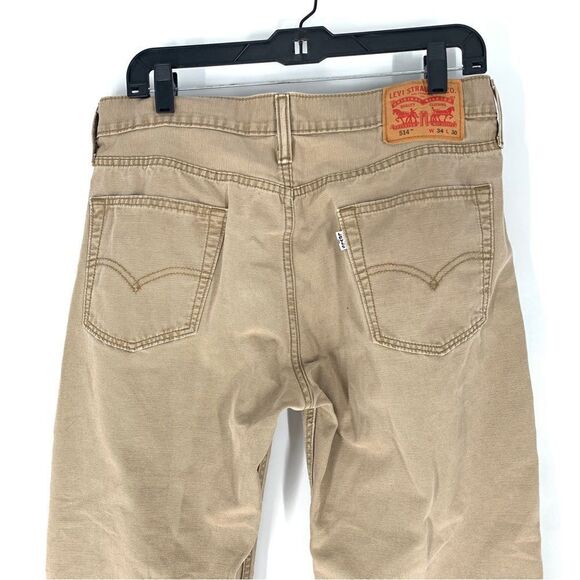 Levi’s 514 Men’s Sz 34/30 Tan Slim Straight Leg Jeans - Picture 7 of 11